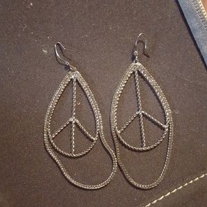 Peace sign earrings